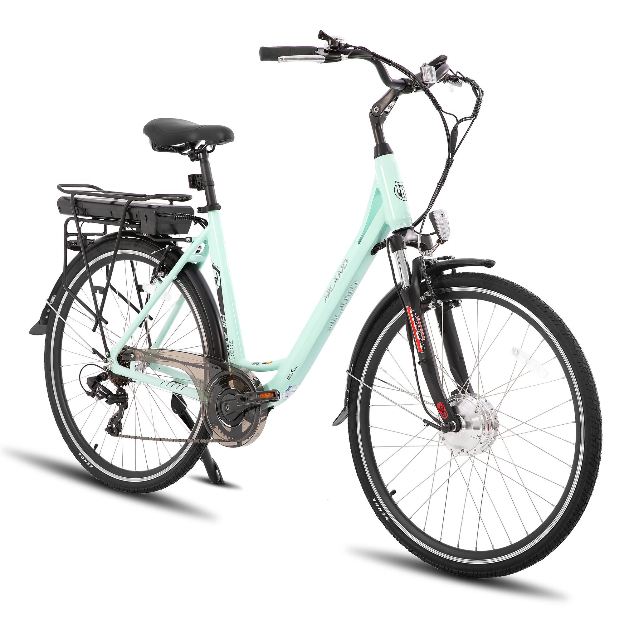 HILAND Electric Bike for Adults, Women's and Men's 700C 250W EBike with Throttle, 36V 7.8Ah Removable Battery, 20 MPH Commuter Cruiser Electric HILAND Electric Bike for Adults, Women's and Men's 700C 250W EBike with Throttle, 36V 7.8Ah Removable Battery, 20 MPH Commuter Cruiser Electric