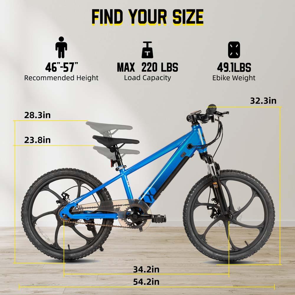 Glidex | 20 24 Inch Electric Bike for Kids Teens Glidex | 20 24 Inch Electric Bike for Kids Teens